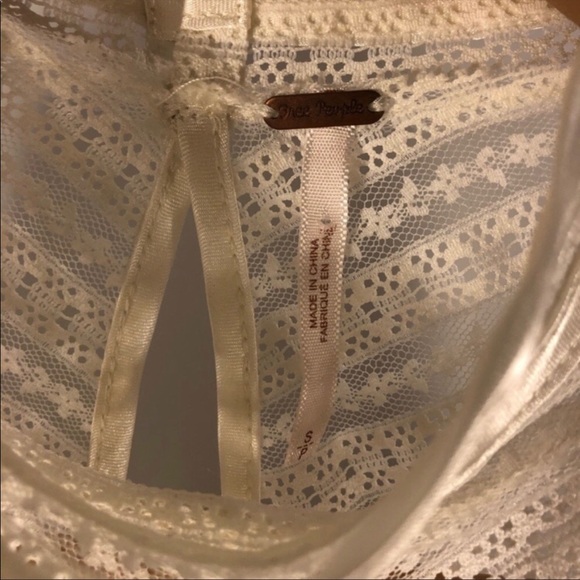 Free People Victorian White Lace Peplum Top - Picture 10 of 10
